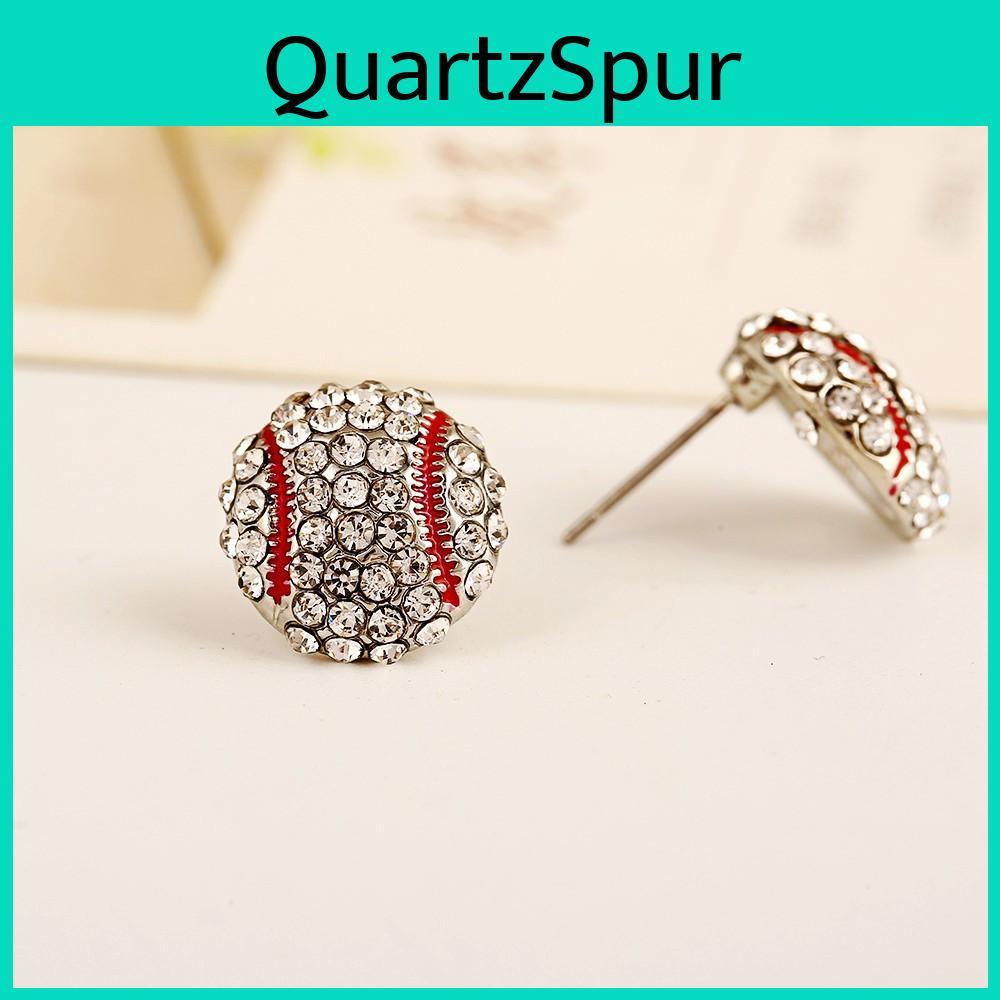 Spring 2023 Trend Basketball Baseball Volleyball Earrings With Sparkling Zirconia