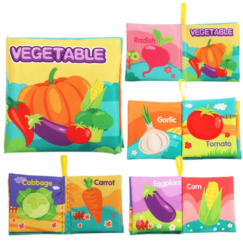 

Interactive Baby Cloth Book For Emotional Visual Intellectual Educational Vegetable