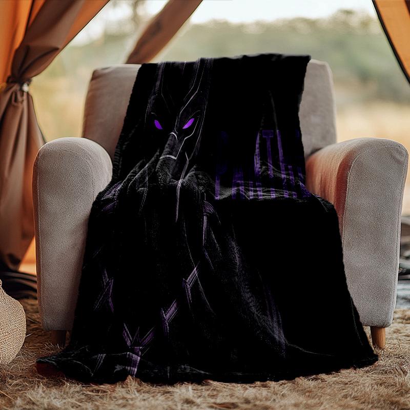 Black panther Blanket Flannel Throw for Sofa, Travel, Camping, Livingroom, Office, Chair and Bed Soft and Warm Holiday Birthday gifts