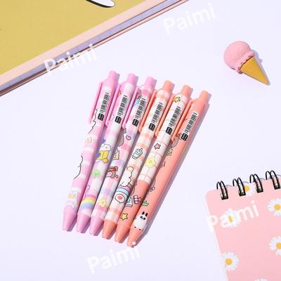 Pastel Pink Ergonomic Press Mechanism Gel Pen, No Smudge Smooth Writing Design, For Teens School Office Daily Use