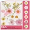 Handmade Pressed Flower Bookmark and Epoxy Sticker Pack with Real Leaf and Plant Specimens for DIY Face Makeup.