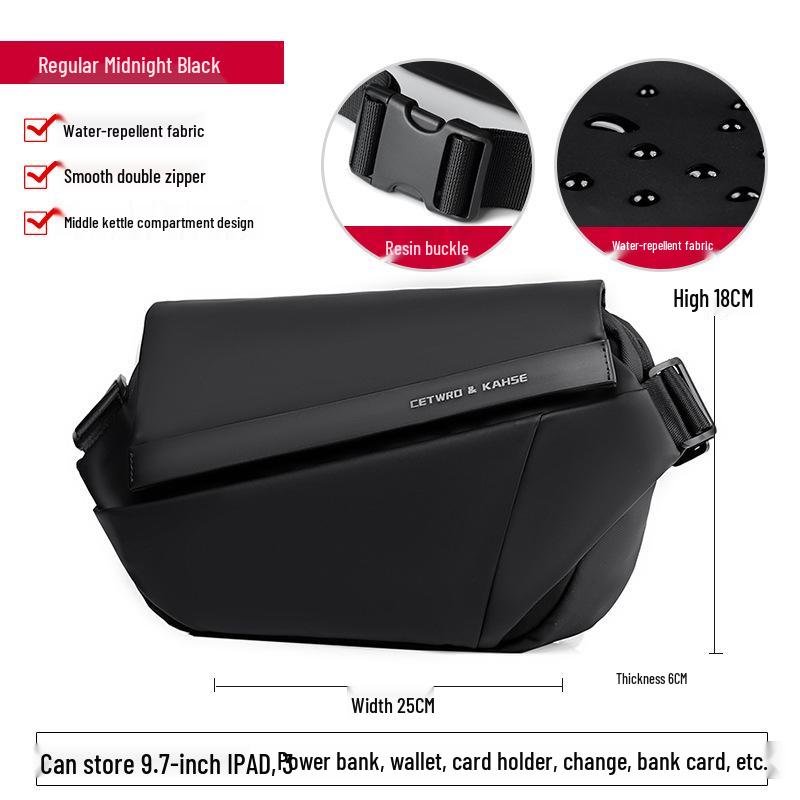 

Men s Waterproof Crossbody Bag - 2026 Cycling & Workwear Fashion, Oxford Cloth, Chest & Shoulder Bag for Commuting