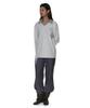 PARTIMENTO WOMEN Double Collar Stripe Long Sleeve Tee_Melange