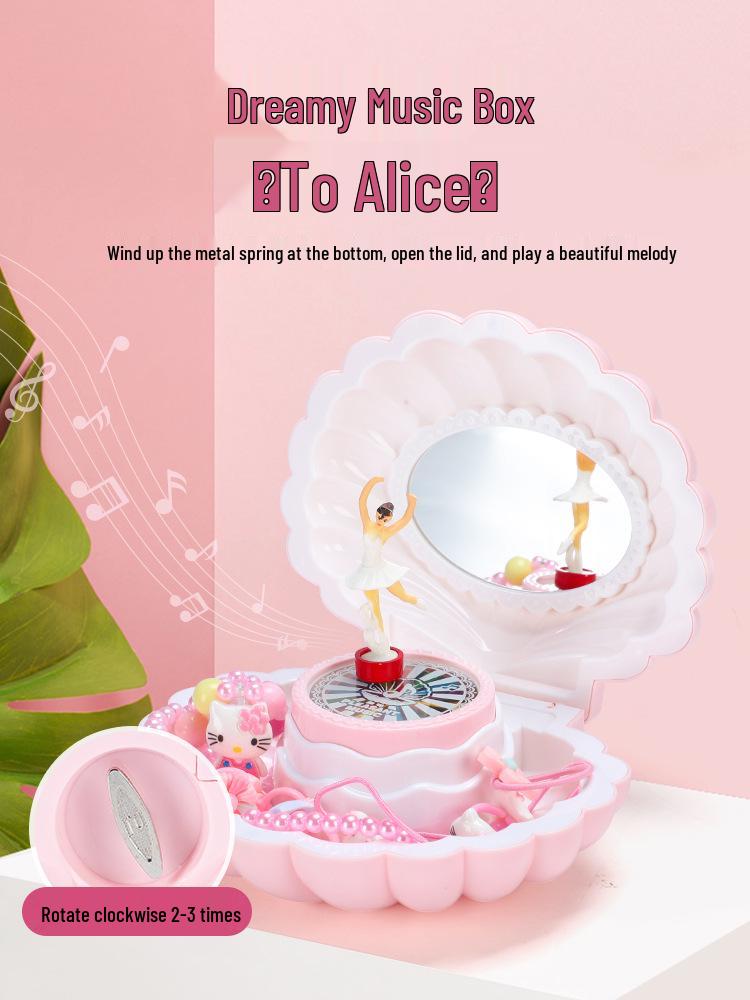 Little Girl Princess Ballet Music Box - Rotating Crystal Ball Birthday Gift for Children