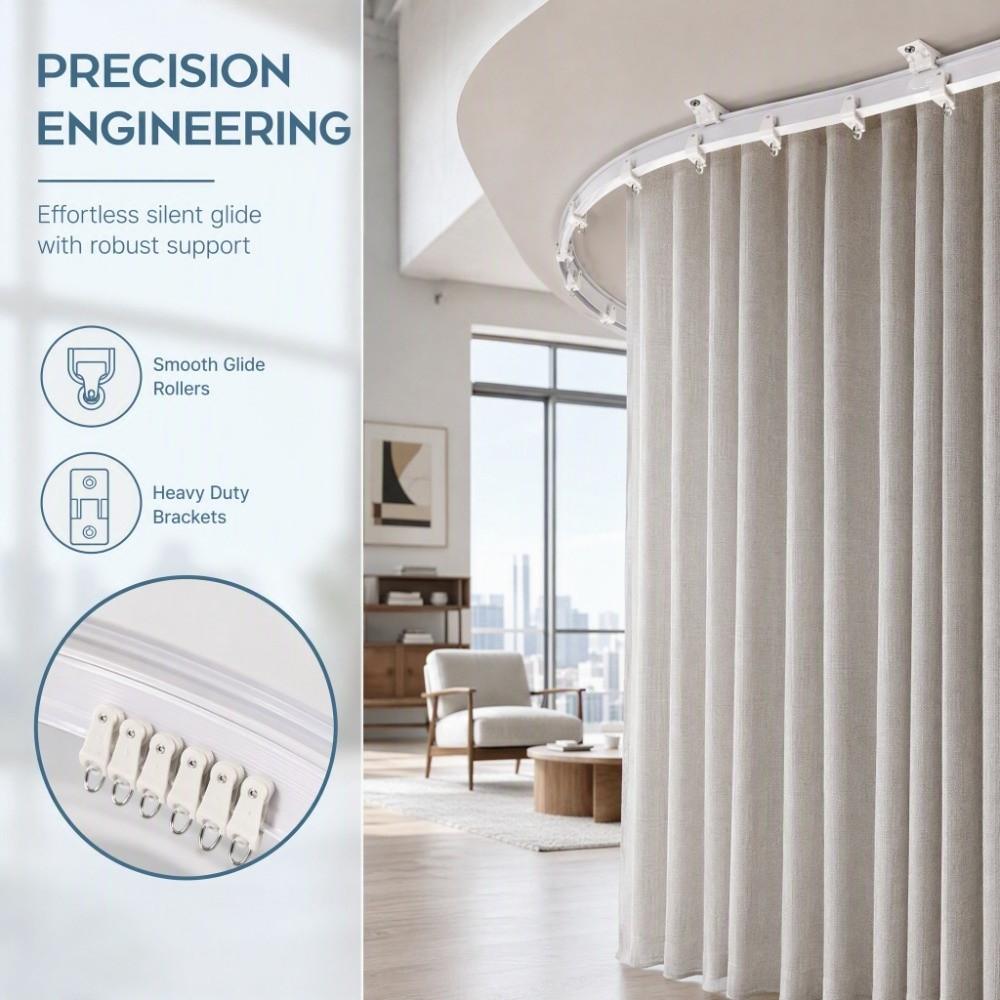 Bendable Design Flexible Curtain Track Silent Track Ceiling Curtain Track Room Divider