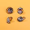 4 Styles Funny Design Spaceman Theme Enamel Brooches Space Astronaut Cosmonaut Moon Planet Lapel Pins