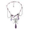 Handmade Natural Crystal Angel Necklace Butterfly Wing Pendant Necklaces Multi-Layer Tassels Choker Clavicle Chain Gift