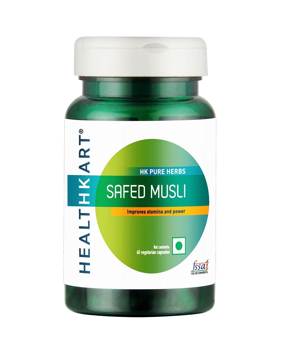 

Екстракт Сафед Муслі: натуральний афродизіак (60 кап), Safed Musli Extract, HealthKart
