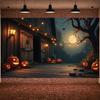 Outdoor Party Moody Lighting Halloween Banner Autumn Decoration Night Sky Jack O Lantern Decor For Holiday Celebration Halloween