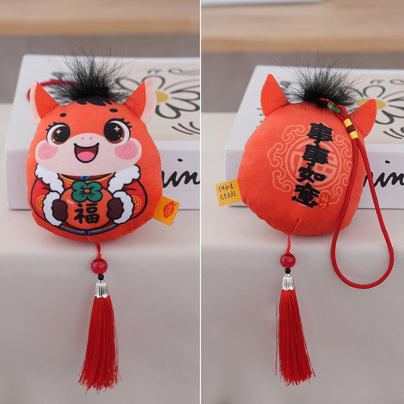 Horse Year Mascot Doll Pendant Chinese Zodiac Horse Tassel Pendant Backpack Hangings Decoration Gifts