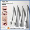 4pcs Stainless Steel Tweezers Suitable for Skin - Precision Slant Tip for Facial Hair Removal, Pimple, Eyebrow Grooming