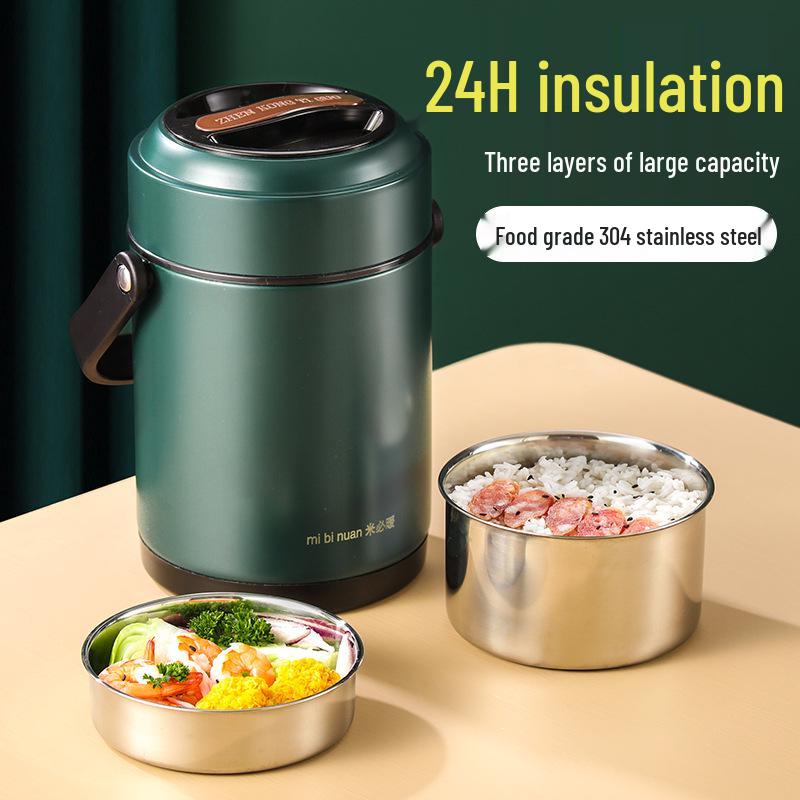 Mi Bi Nuan 304 Stainless Steel Insulated Lunch Box for Office and Students