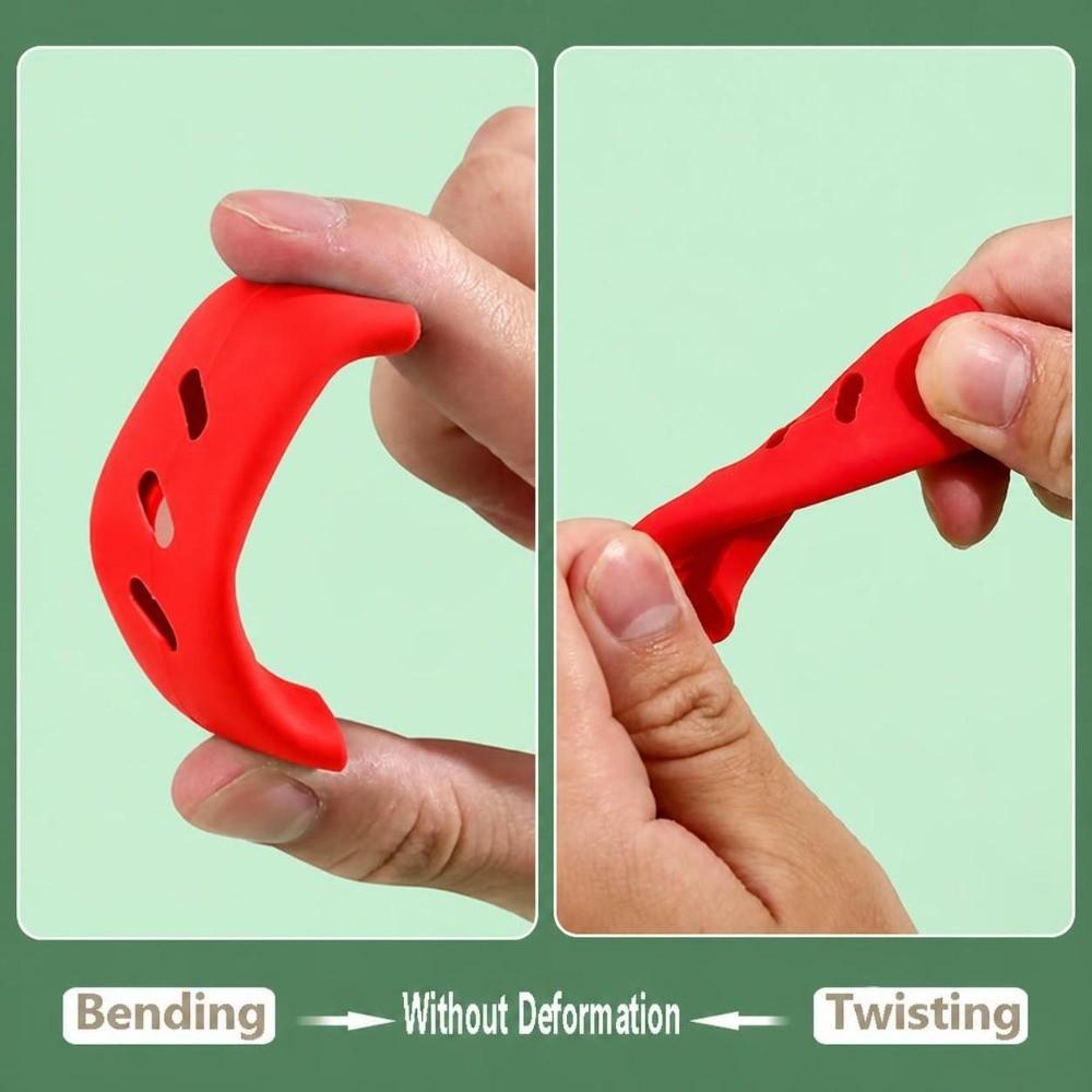6 PCS Non-Slip Pot Handle Cover Red Grip Handle Sleeve  Frying Pan Stew Pot Steamer