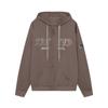 Letter Embroidered Hooded Pocket Loose Casual Sweatshirt Cardigan Jacket