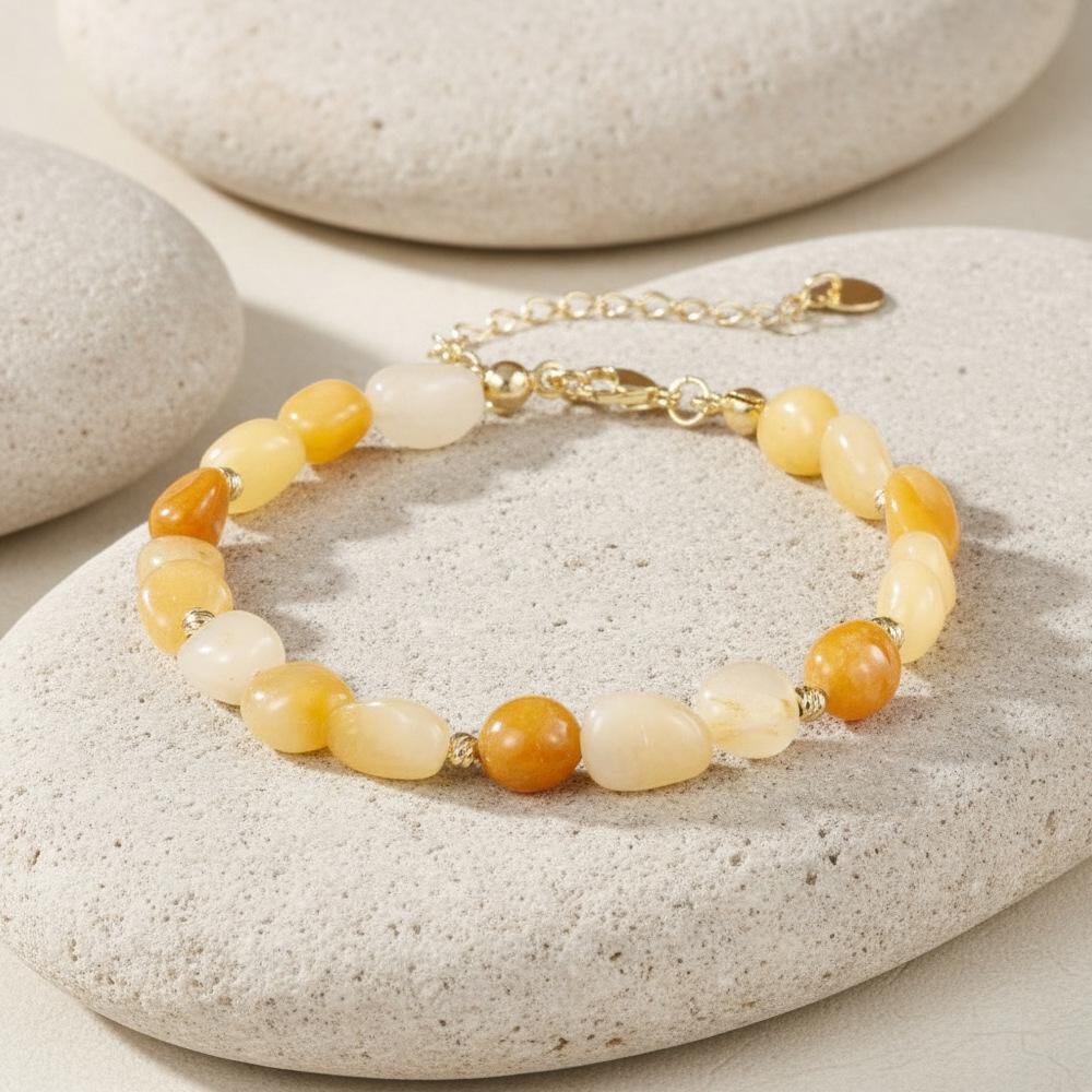 European Style Semi-Precious Stone Beaded Bracelet - Maillard Luxury Crystal