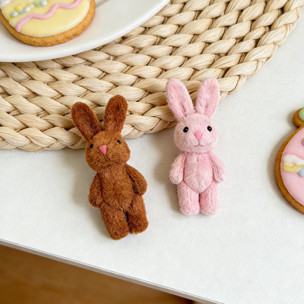 Easter Plush Bunny Small Joints Bunny  Stuffed Animal Gifts, Birthday Cake Wedding Decoration Party Accessories