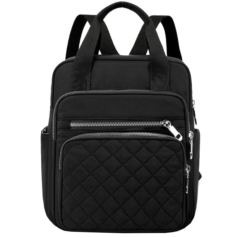 Quilted Multi-Color Mini Backpack, Versatile, Multi-Compartment, Handheld/Crossbody, Daily Commuting, Fashiable
