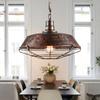 Vintage Metal Pendant Lamp Shade Soft Ambients Lighting Metal Texture Suitable for Kitchen Dining Room Decoration