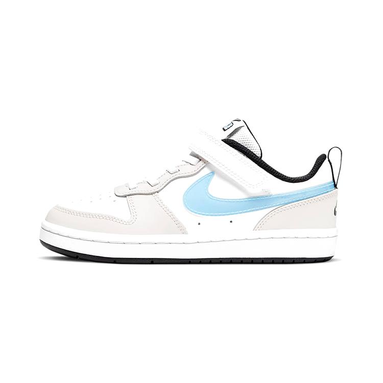 

Nike Court Borough Low 2 KSA Low Top Skateboard Shoes Gray White Blue Children Aged 3 7 Years Old 28