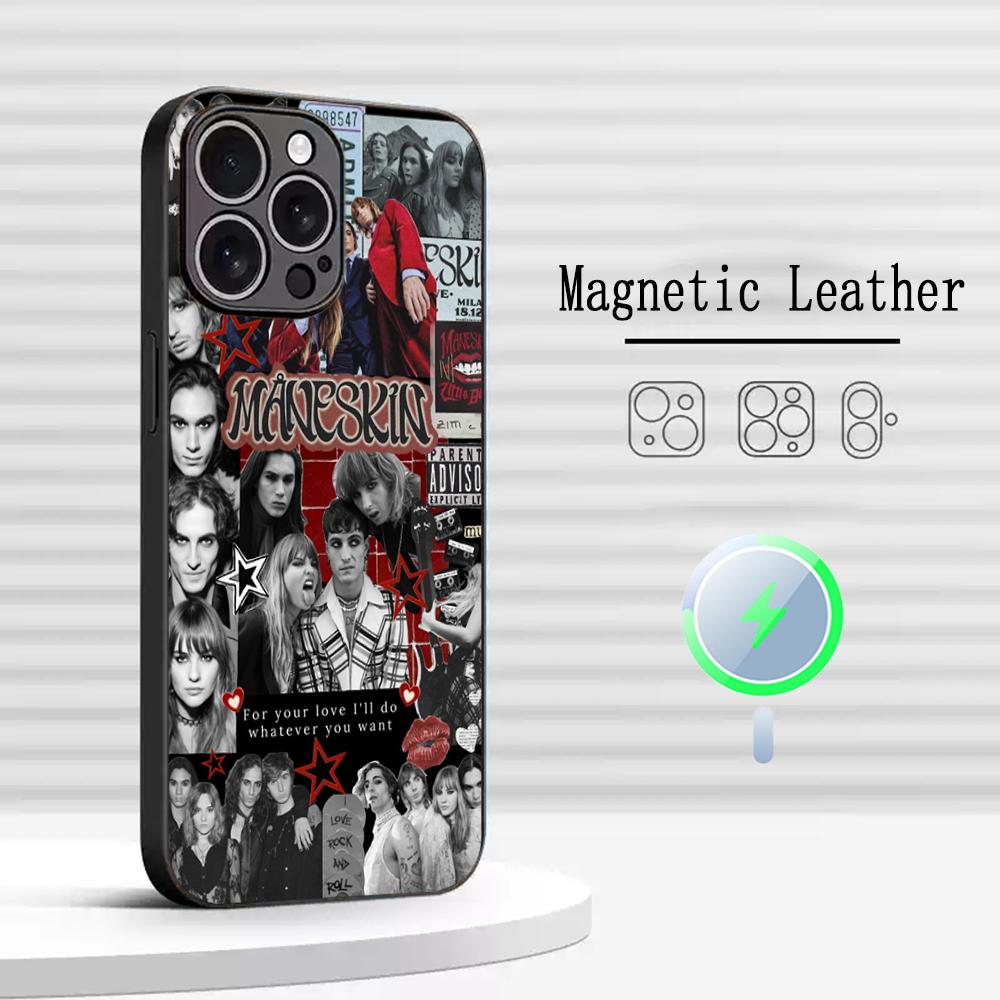 ManeS-skinS Hip Hop Design Phone Case For iPhone 17 16 15 14 13 12 Plus Pro Max High-end Luxury Magsafe Sheepskin