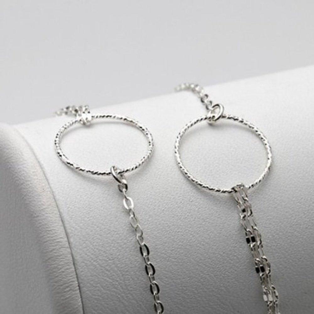 

[As Little] Mixed Chain Bracelet with Silver 925 Cutting Ring Point