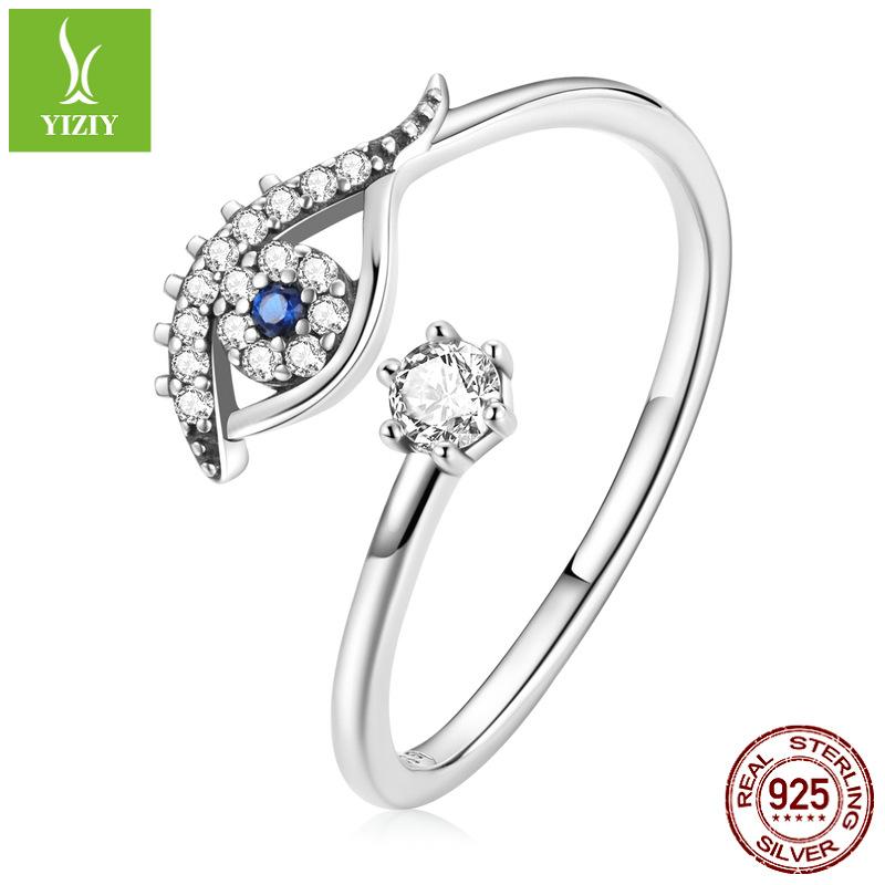 

Devil S Eye Open Ring Women S, Fashion Premium Diamond Set S925 Sterling Silver Ring Bsr215