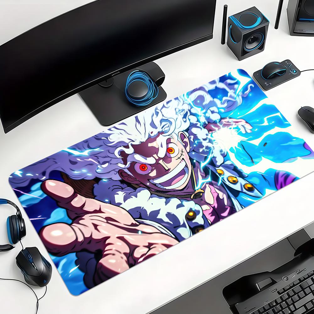 Anime l-Luffy g-Gear 5 o-One p-Piece Mouse Pad Non-slip Lockedge Thickened Desktop MousePad Large Comfort Gaming Student
