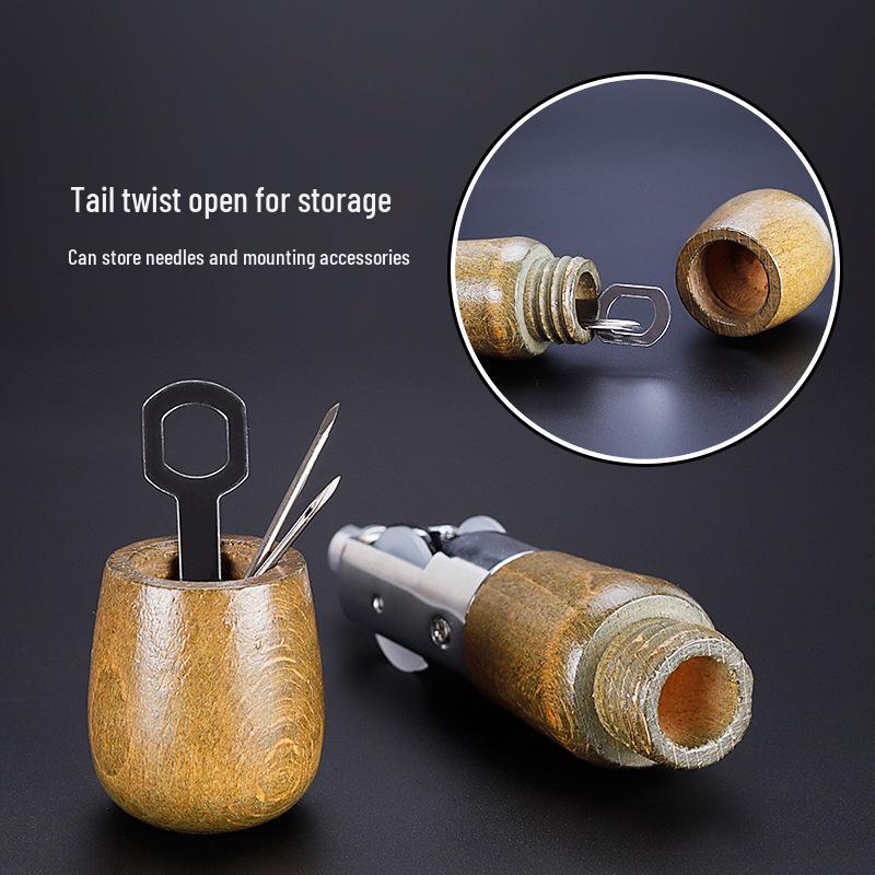 Leather Hand Sewing Awl Tool Set with Needle and Thimble - Model A