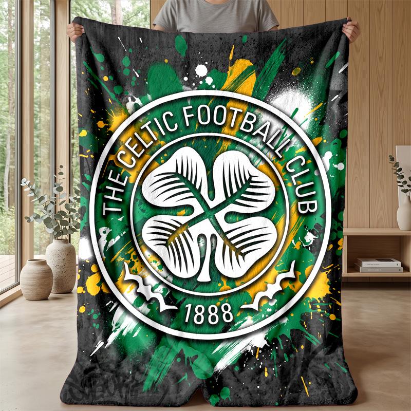 Coperta Morbida in Pile Flanella Celtic FC Leggera Accogliente Calda Coperta da Lancio per Divano Letto Decorazione Casa