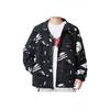 Nike Pattern Print Zip-Up Stand Collar Jacket Men Jackets Black DQ6127-070