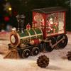 Christmas Gift Christmas Crystal Ball Ornaments LED Lights Train Santa Claus Merry Christmas Decoration for Home Party Xmas