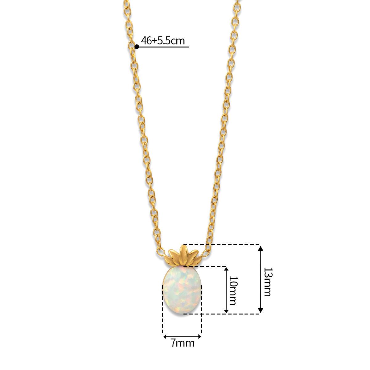 

Trend Creative Items Jewelry Sweet Pineapple Personalized Collarbone Chain Pendant Necklace 18K золотий
