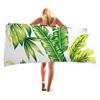 Tropical plant pattern digital-printed polyester Superfine fiber double-sided fleece Beach vacation bath towel, beach towel