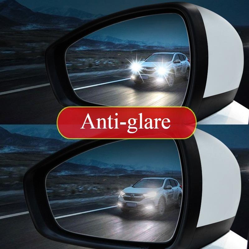 1pair Car Rearview Mirror Protective Film Side Windows Sticker Anti Fog Glare Rainproof Waterproof Mirror Film Clear Nano Coatin