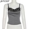 BITCED Summer Women's Streetwear Sexy Strappy Bandeau Crop Top
