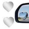 Adhesive Heart Shaped Blind Spots Mirror No Tool Needed Wide Angle Blind Spots Mirror Simple Installation for Quick Setup