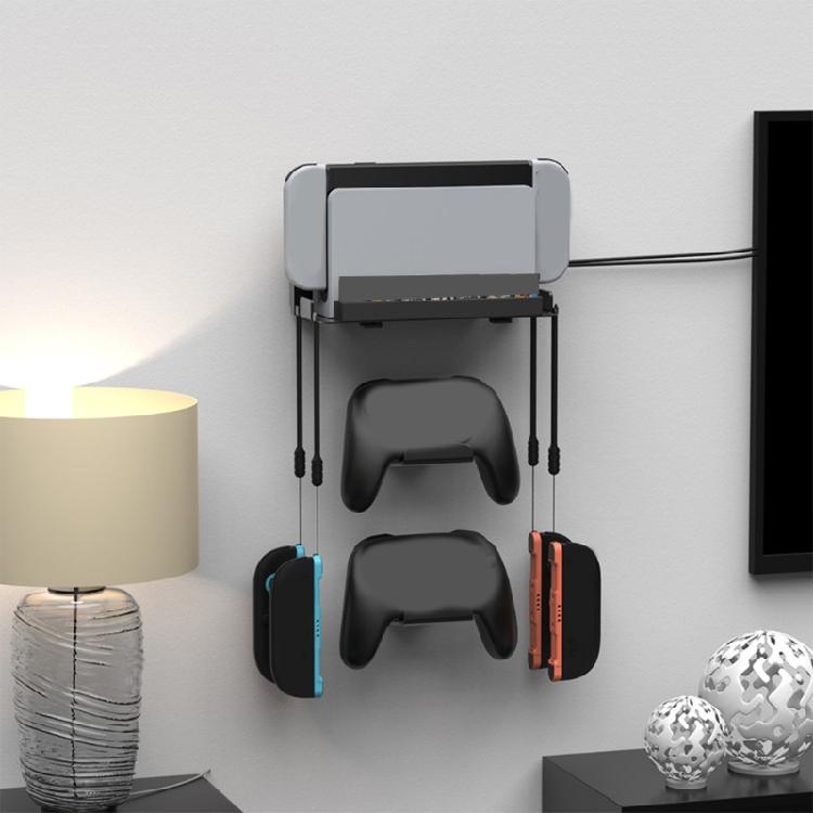 Gaming Console Wall Bracket for NS 2 Systems Metal Frame With Cooling Vents Game Wall Mount Dock Holder