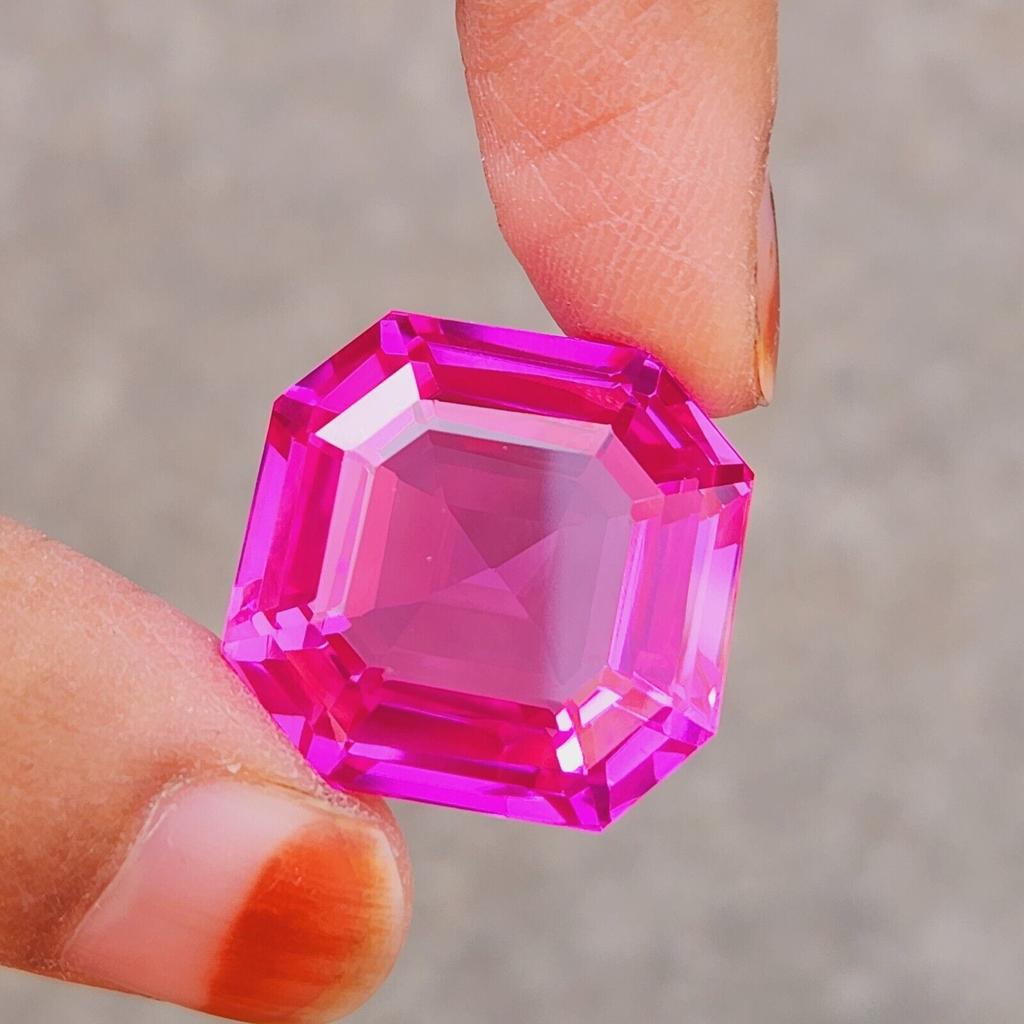 48.45 Ct Certified Natural Pink Ruby Octagon Cut Loose Gemstone
