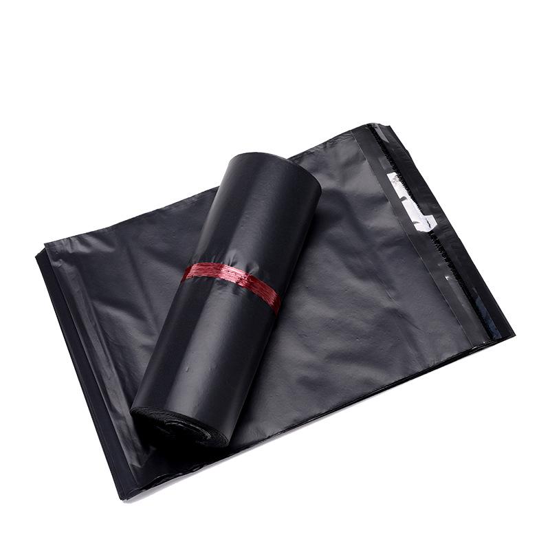 Large Waterproof Black Express Shipping Bags - Durable Plastic Packaging