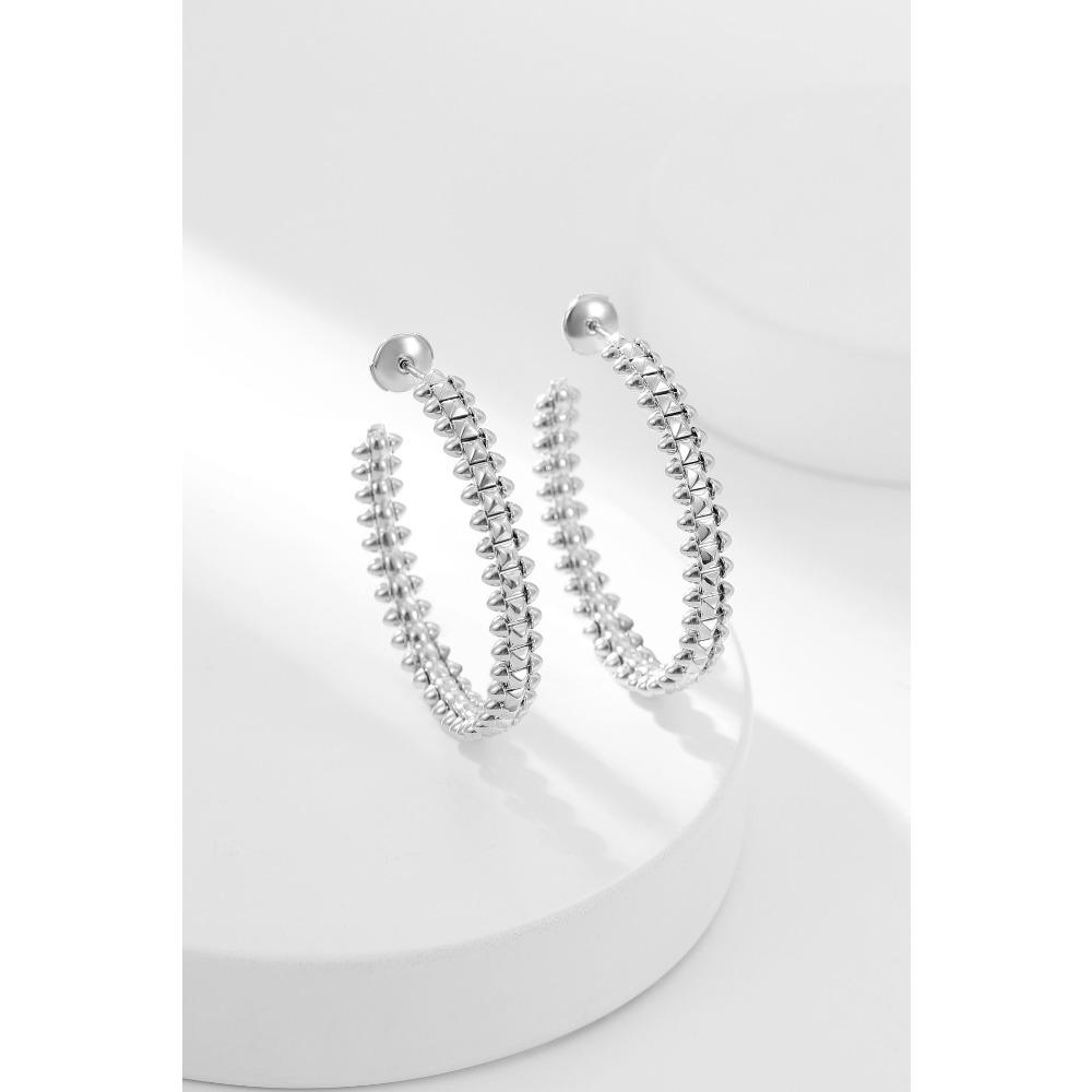 Rivet Earrings Thick-plated 18K Rose Gold Women's Light Luxury European and American Versatile