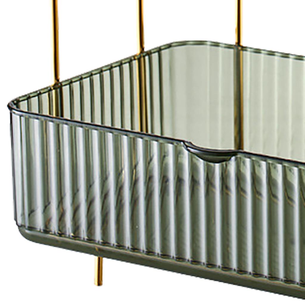 2 Etagen Badezimmer-Thekenorganizer mit herausnehmbarer Box Große Kapazität Make-up-Ablageregal für