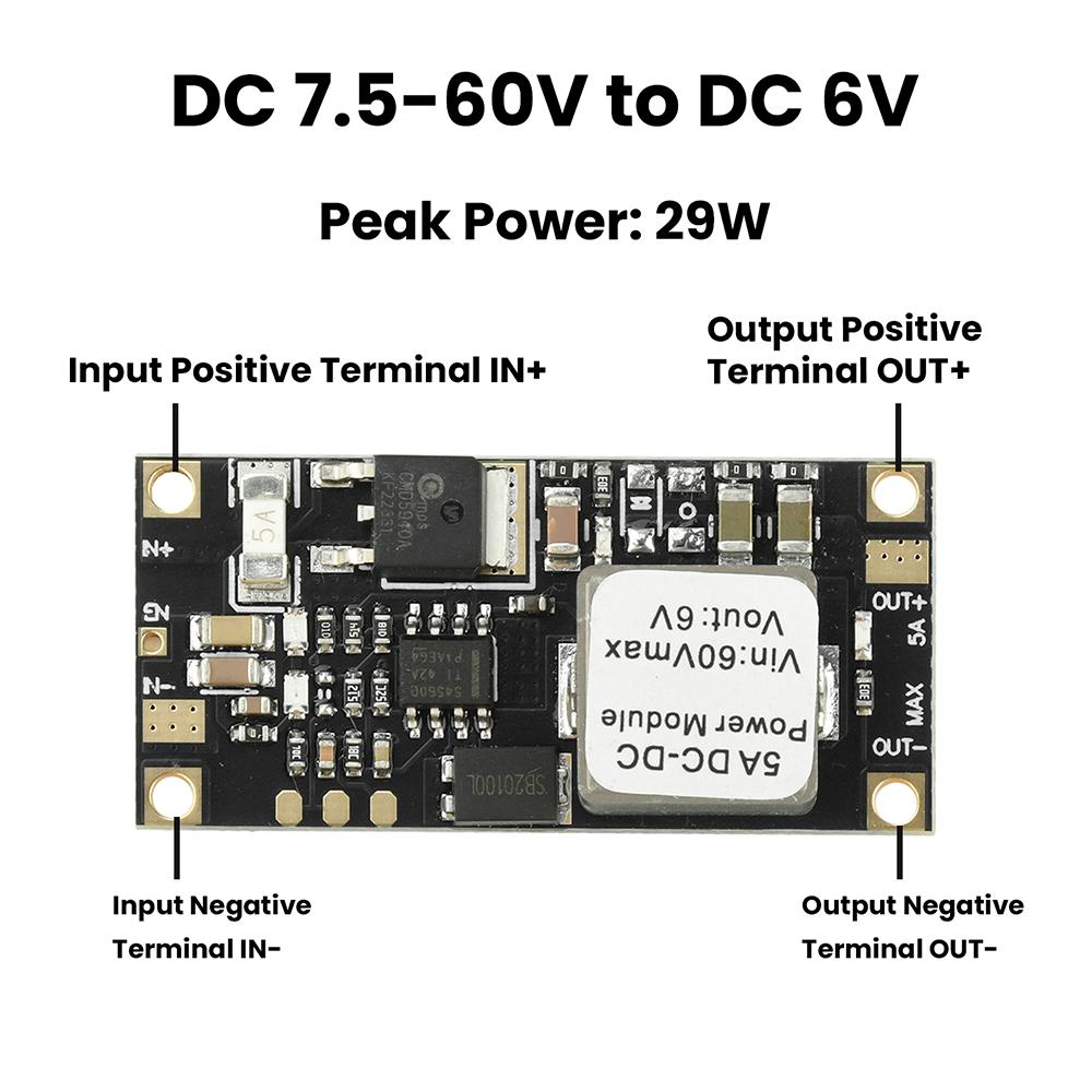 1A DC-DC Step-Down Module Power Converter 7.1V-61V To 6V/7.1V/8.1V Low Ripple High Efficiency For Drones Industrial Control