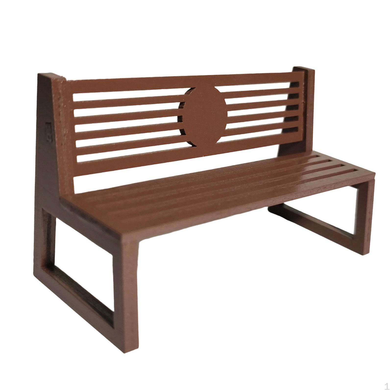 

Аксессуары для кукольного домика Декорация Масштаб 1/12 Прочная Имитация Миниатюрная Деревянная Парковая Скамья для Style D