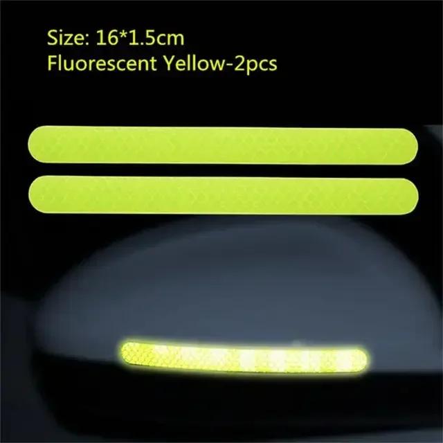 2PCS Car Reflective Sticker Car-styling Rearview Mirror Sticker Safety Warning Reflective Sticker Car Strip Stickers Exterior