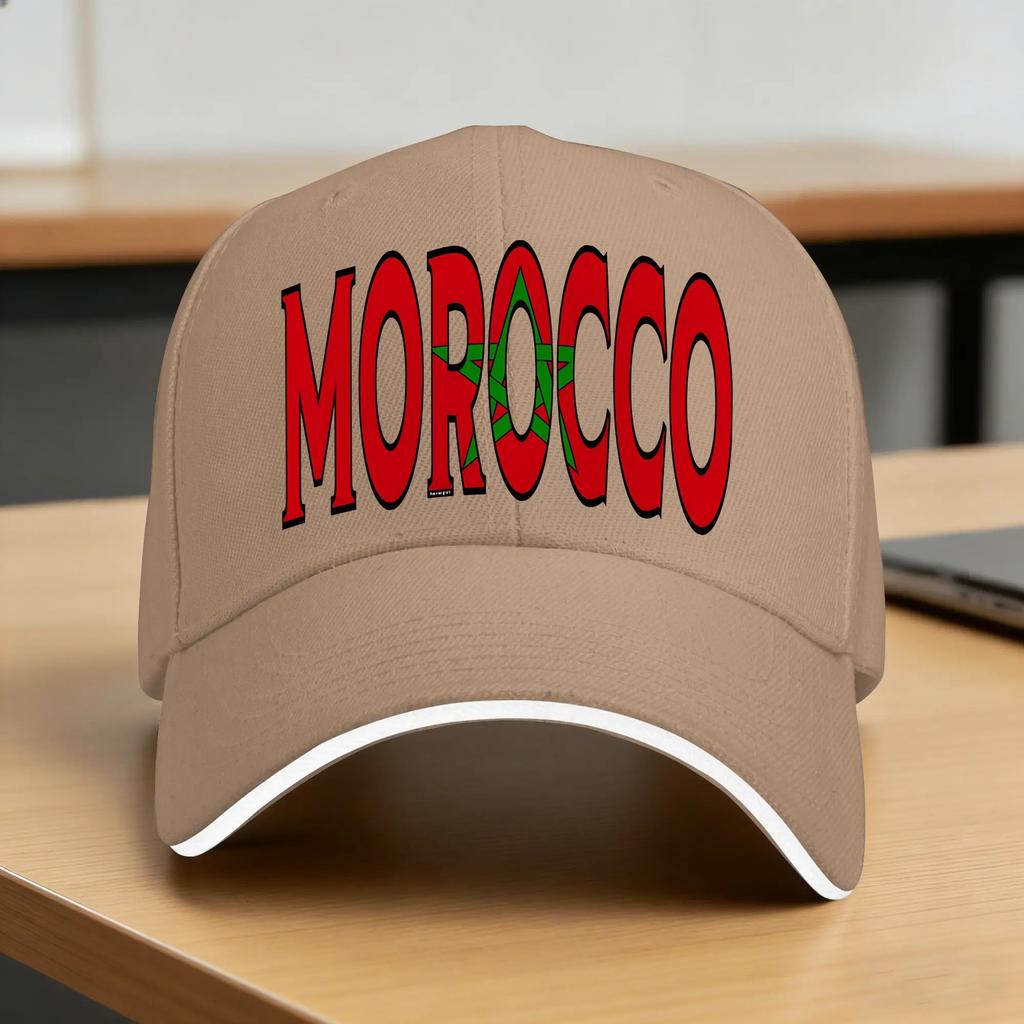 Morocco Maroc flag Moroccan Casual Baseball Cap Outdoor Sports High Quality UnisexTeens Fashion Snapback Cap