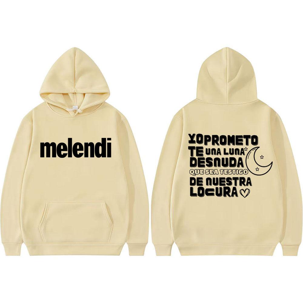 Rapper Melendi Album Tour Letters Printed Hoodie Men Women Fashion Harajuku Hoodies Casual Oversized Loose Sweatshirt Streetwear