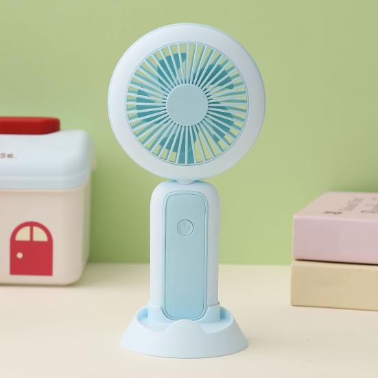 Foldable Handheld Fan with Night Light USB Rechargeable Mini Fan for Desk Dorm Portable Quiet Fan for Students Office