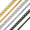 [ChainsHouse] Men's Necklace, Chain Only, Surgical Stainless Steel, 60cm, Spiga Chain, Black, Stylish, 6mm Width, Accessory