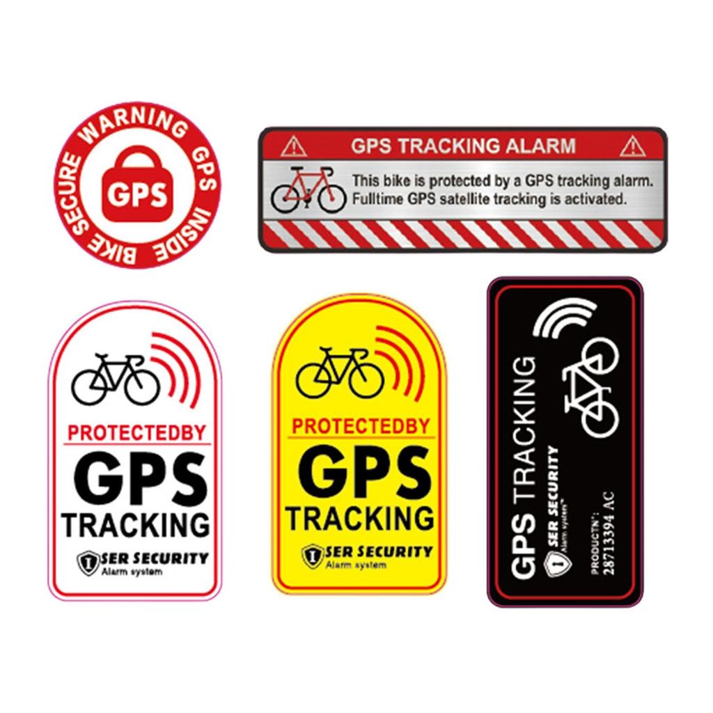 Bicycle Anti-Theft Stickers GPS Tracking Reflective Stickers Car Stickers Warning GPS Tracking Stickers Set