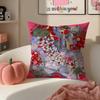 Cambodian Buddha Print Art Cushion Cover Pillowcase Short Plush Invisible Zipper Room Sofa Cushion Cover